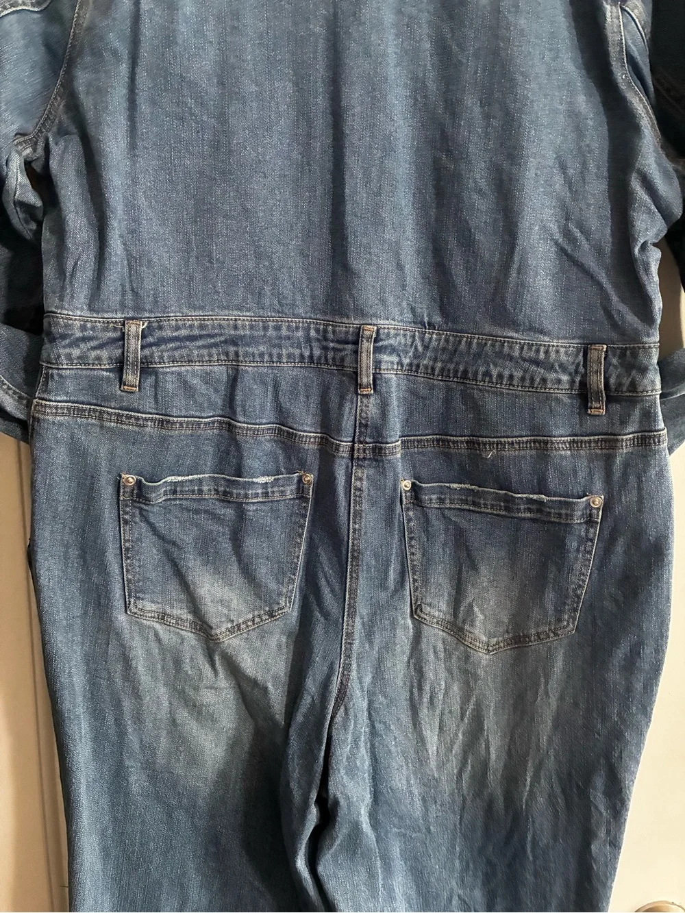 Eloquii Blue Denim Jumpsuit